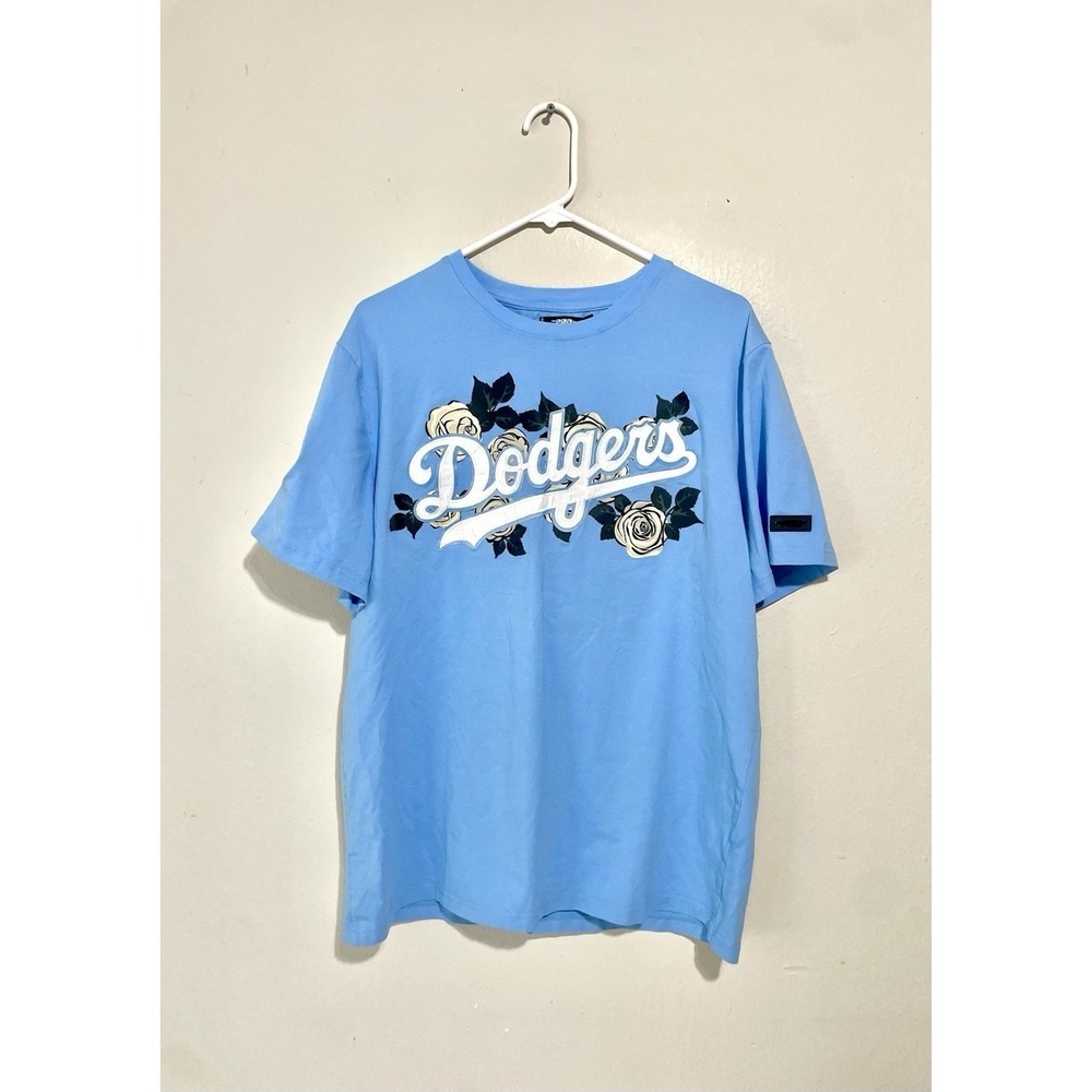 Pro Standard Los Angeles Dodgers Roses Short Sleeve T-Shirt University Blue L